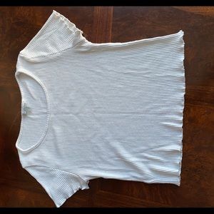 White Charlotte Russe Ruffled Shirt